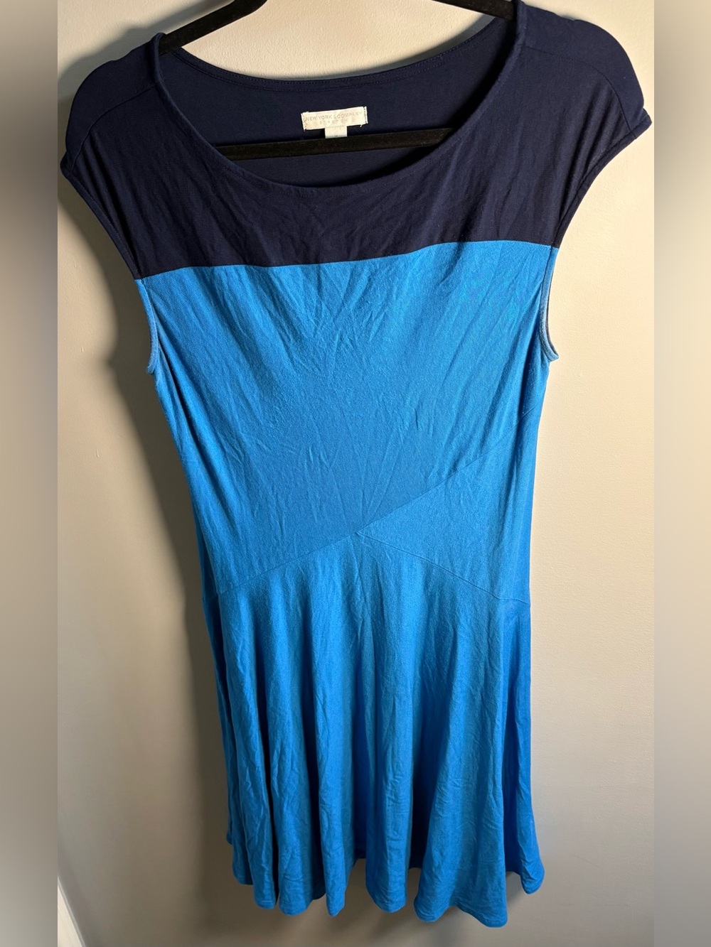 New York & Company Vintage Blue Midi Dress
